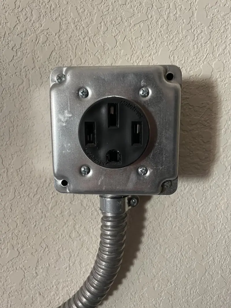 NEMA 14-50 outlet installed for Smart Home Electrical in Eagle